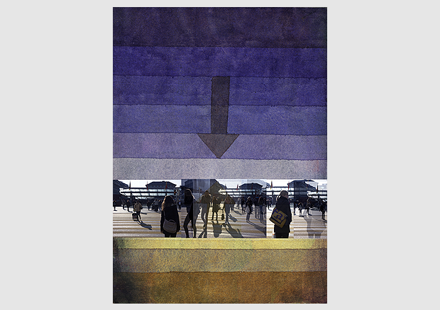 Catherine Gfeller, séparation le soir 2, villes de rêves project, 10 monumental photographic compositions North Hügel - © 2015, ProLitteris, Zurich Alle Urheberrechte bleiben vorbehalten. Sämtliche Reproduktionen sowie jegliche andere Nutzungen ohne Genehmigung - mit Ausnahme des individuellen und privaten Abrufens der Werke - ist verboten.