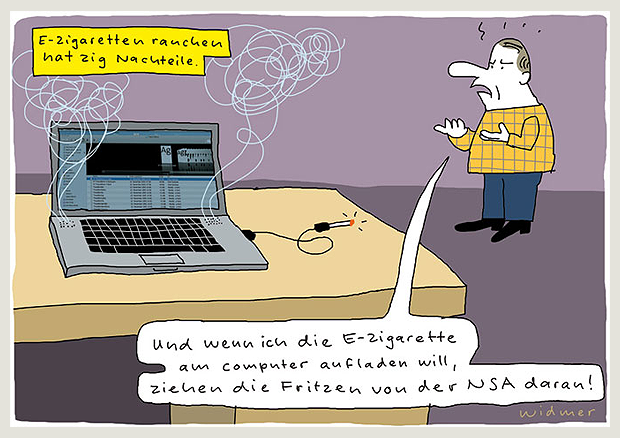 Ruedi Widmer, E-Zigarette, 23.8.2013 - 