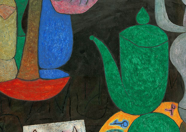 Ausschnitt Paul Klee, Ohne Titel (Letztes Stilleben), 1940, Ölfarbe auf Leinwand, 100 x 80,5 cm, Zentrum Paul Klee, Bern, Schenkung Livia Klee - 
