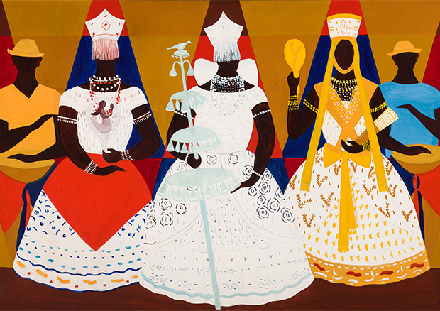 Djanira da Motta e Silva, Três Orixás, 1966, Öl auf Leinwand, 130,5 x 195,5 cm, Pinacoteca do Estado de São Paulo, São Paulo - 